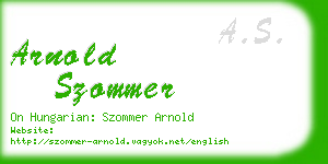 arnold szommer business card